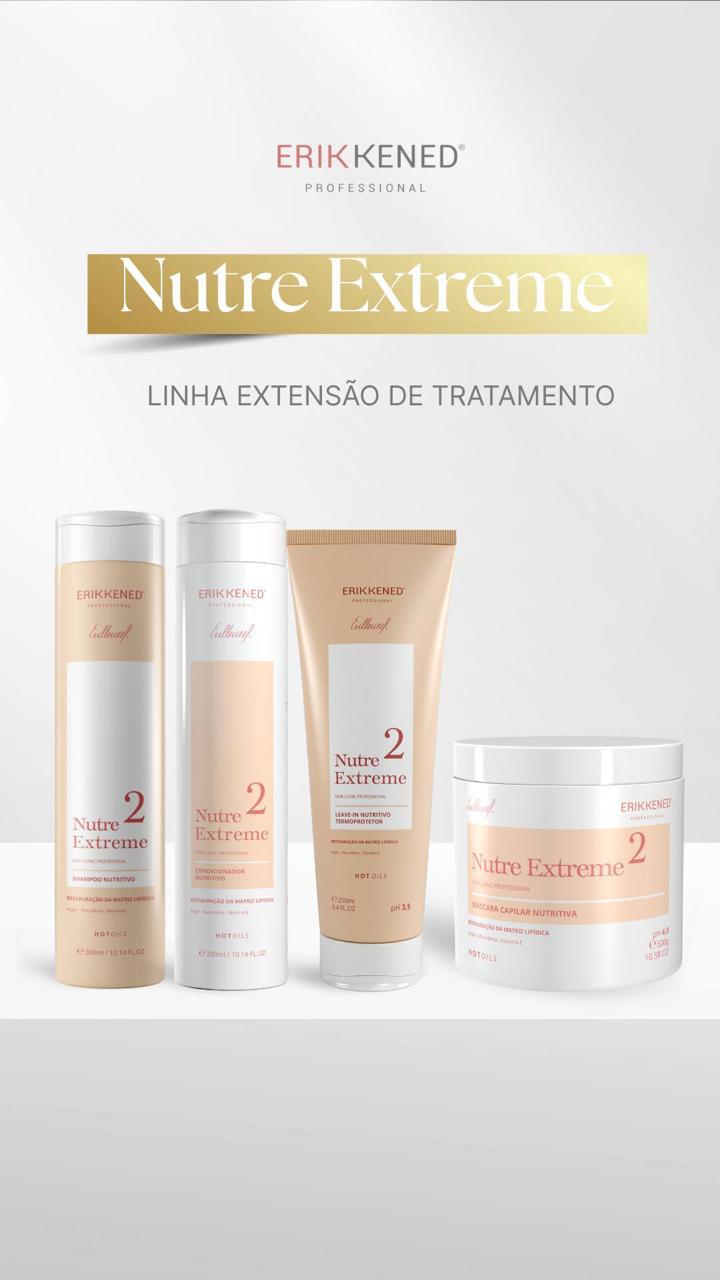 Shampoo, condicionador,máscara 300 gramas e leave in Nutre Extreme 